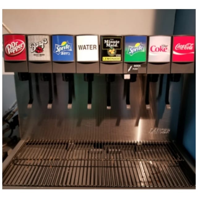 Coke fountain drinks.