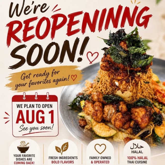 Bangkok Grill is Reopening August 1 — Authentic Halal Thai Food in Tempe, AZ
